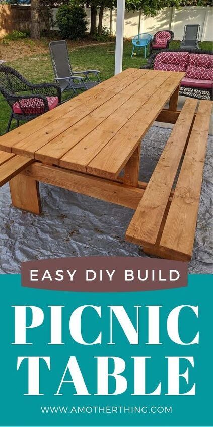 Heavy Duty Picnic Table, Easy Picnic Table Diy, 8 Ft Picnic Table Plans, 6 Ft Picnic Table Plans, Diy Outdoor Picnic Table, Diy Picknick Table Ideas, Composite Picnic Table Plans, Farmhouse Picnic Table Diy, Homemade Picnic Table