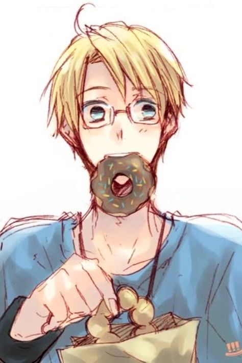 America eating donuts America Hetalia, Donut Drawing, Aph America, Hetalia America, Hetalia Funny, Hetalia Characters, Anime Boys, Hetalia, Bald Eagle