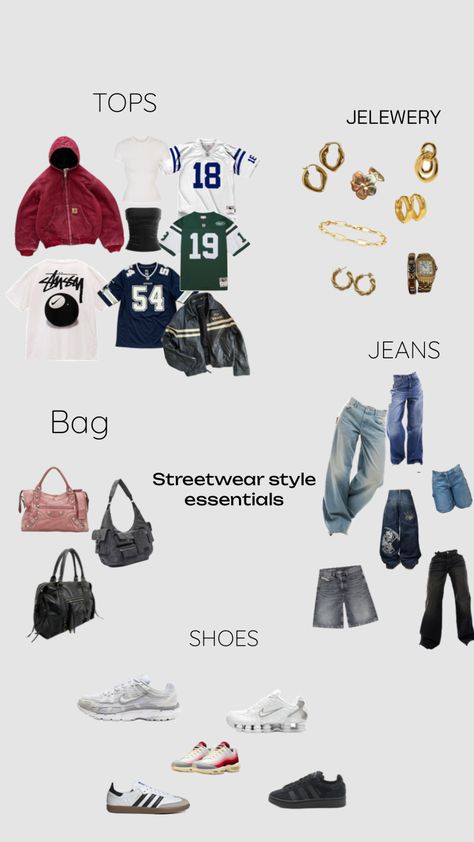 streetwear style essential #streetwear #fits #outfit #foryou #viral #essentials Style Essentials, Streetwear Essentials, Streetwear Fits, Jeans Bag, Streetwear Style, Clothing Essentials, Streetwear Outfit, Fashion Essentials, Streetwear Fashion