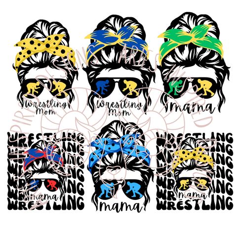 Wrestling Tumbler Ideas, Wrestling Mom Tumbler Cups, High School Wrestling Clip Art, Wrestling Designs For Shirts, Wrestling Sublimation Designs, Mom Messy Bun, Golf Mom, Wrestling Mom, Traditional Bow