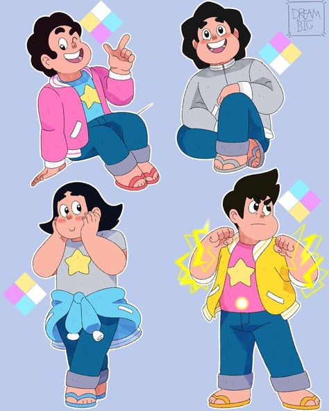 Another design of Steven and the (Diamond) Stevens by @************* | Steven Universe | Know Your Meme Blue Diamond Steven Universe Fanart, Steven Universe Sardonyx, Diamond Fusion, Steven Universe Fan Fusions, Blue Diamond Steven Universe, Universe Pictures, Universe Artwork, Crystal Gems Steven Universe, Steven Universe Pictures