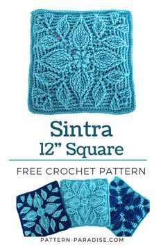 Free Crochet Pattern: Sintra Crochet Square | Pattern Paradise Crochet Square Pattern, Granny Square Häkelanleitung, Granny Square Crochet Patterns Free, Crochet Cushion Cover, Fashion Crochet, Crochet Braid, Crochet Blocks, Crochet Cushions, Crochet Square Patterns