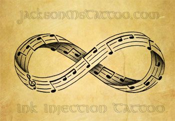 Infinity Music Note Tattoo Design by jacksonmstattoo on DeviantArt Note Tattoo Design, Infinity Music, Music Notes Tattoo, Tattoo Music, Music Note Tattoo, Tattoo Heart, Music Tattoo Designs, Note Tattoo, Music Tattoo