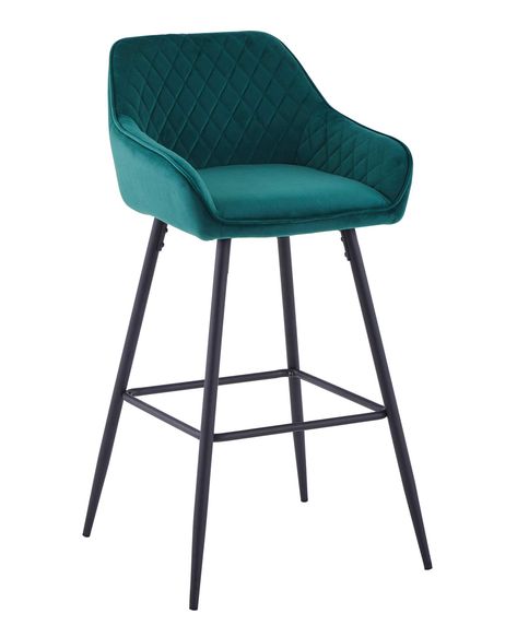 AINPECCA Velvet Bar Stool Fabric Upholstered seat with Backrest & Armrest Black Metal Legs Kitchen Breakfast Counter Chair (Green velvet, 1): Amazon.co.uk: Kitchen & Home Kitchen Breakfast Counter, Kitchen Breakfast Bar Stools, Breakfast Counter, Kitchen Breakfast Bar, Metal Counter Stools, Dining Room Furniture Sets, Green Velvet Fabric, Counter Chair, Breakfast Bar Stools