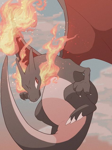 Charizard Evolution, Shiny Charizard, Charizard Art, Shiny Pokémon, Action Poses Drawing, Pokémon Fanart, Pokemon Charizard, Pokemon Team, Chinese Cartoon