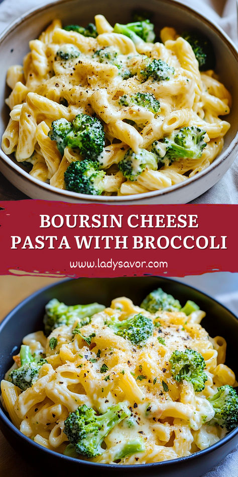 Website2 3 Borsine Cheese Recipes, Boursin Cheese Sauce, Boursin Cheese Pasta, Boursin Cheese Recipes, Pasta With Broccoli, Elegant Dishes, Boursin Cheese, Basil Pasta, Fresh Broccoli