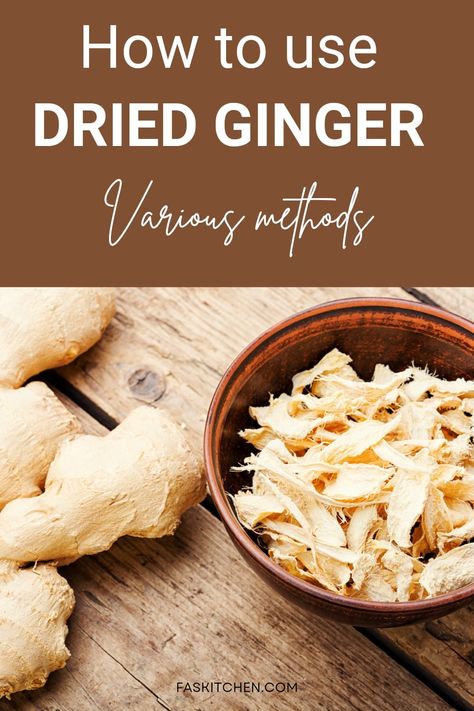 A pin featuring a guide to dried ginger: Explore nutrition, benefits, and usage tips. Learn how to buy and store dried ginger for a flavorful and healthy addition to your meals. #DriedGinger #SpiceBenefits #HealthyEating Dried Ginger, Spice Up Your Life, Fresh Ginger, Spice Up, How To Use, Ginger, Nutrition, Benefits