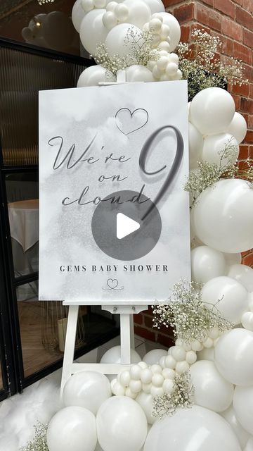 BALLOON & EVENT DECOR by Jazz Thompson on Instagram: "👶🏼🤍𝐎𝐇 𝐇𝐄𝐘 𝐌𝐀𝐌𝐀 𝐓𝐎 𝐁𝐄…🤍👶🏼  …are you looking for some insta worthy decor for a special day that is your baby shower. Whether you’ve got a theme for the celebration or a colour scheme let us know and we can help you along the planning journey to create the perfect decor for a perfect day ☁️👶🏼🤍   Absolutely obsessed with this “We’re on cloud 9” themed baby shower for @geminthepalis 🫶🏼  Floral arch display @flashbashevents   Venue @alberts_standish  • • • • • • •  #OnCloud9 #BabyShowerGoals #babyshowerideas #babyshowerdecorations #babyshowerballoons #oncloud9babyshower #balloongarland #balloonartist #allwhiteballoons #CollaborationOverCompetition #balloonBuddies #CreativeCommunity" We Are On Cloud 9 Baby Shower Theme, Cloud Nine Table Centerpieces, We’re On Cloud Nine Baby Shower Theme, On Cloud 9 Balloon Arch, We're On Cloud 9 Baby Shower Theme, Baby Shower White Theme, On Cloud 9 Centerpieces, On Cloud 9 Baby Shower Theme Girl, Up In The Clouds Baby Shower Theme