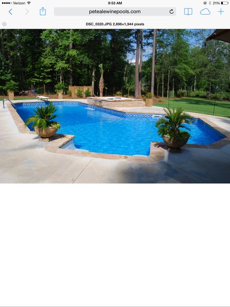 Pool With Shed, Above Ground Pool Shapes, Patio Around Pool, Kidney Shaped Pool Landscaping, Decking Around Kidney Shaped Pool, Pool Landscaping Kidney Shape, Pool Ideas Inground, Inground Pool Shapes, White Pool