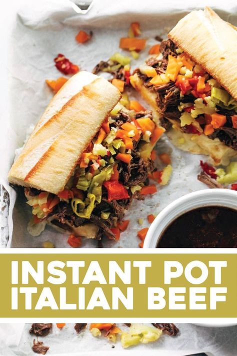 Pie Holes, Instant Pot Italian Beef, Italian Beef Sandwich, Instant Pot Italian, Italian Beef Recipes, Buttered Bread, Meaty Meals, Beef Sandwich Recipes, Instant Food