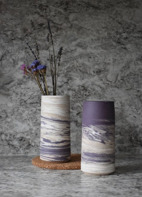 Seascape Marble Series — HKD Ceramics Vase Project, Pottery Inspo, Marbled Clay, Clay Things, Marble Ceramics, Pottery Handbuilding, Pottery Inspiration, Concrete Crafts, Clay Vase