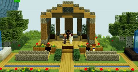 Build A Wedding Arch, Minecraft Inventions, Minecraft Wedding, Cute Things To Build In Minecraft, Minecraft P, Cute Minecraft, Minecraft Mansion, Kpop Ideas, Minecraft House Plans