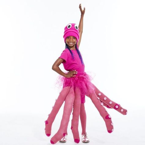 diy halloween costumes for kids- pink octopus costume Eel Costume Diy, Octopus Diy Costume, Octopus Costume Kids, Octopus Costume Diy, Costumes At Home, Halloween Costumes Kids, Kid Costumes, Octopus Costume, Clever Costumes