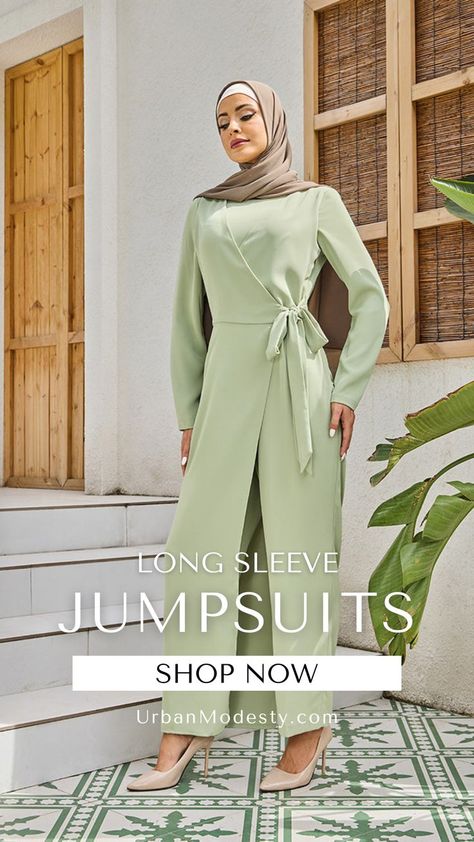 Modest Jumpsuit, Unique Skirts Design, Engagement Details, Jumpsuit Coverup, Outfits Muslim, Unique Skirt, Modest Wardrobe, Unique Skirts, Trendy Jumpsuit