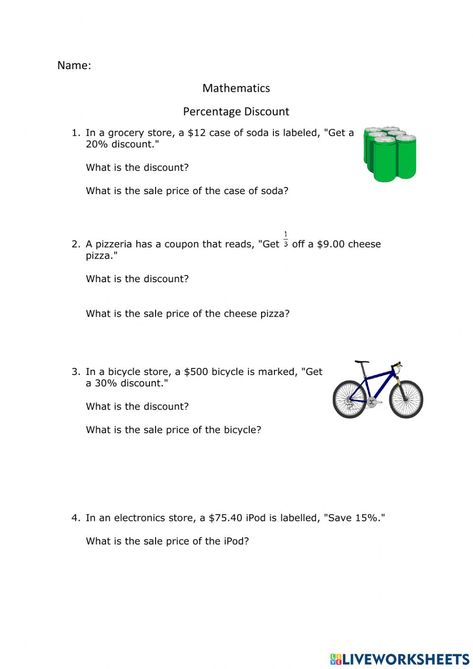 Percentages Math, Worksheets For Grade 3, Math Interactive, Area And Perimeter, 8th Grade Math, Number Recognition, Math Worksheet, School Subjects, Online Workouts