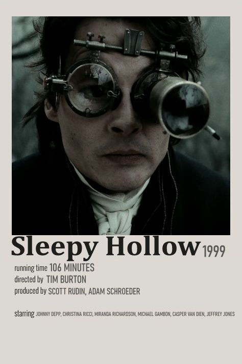 Sleepy Hollow Movie Poster, Sleepy Hollow Poster, Halloween Costume Movie, Movies Recommendations, Movie Recs, Indie Movie Posters, Minimalistic Poster, Glume Harry Potter, جوني ديب