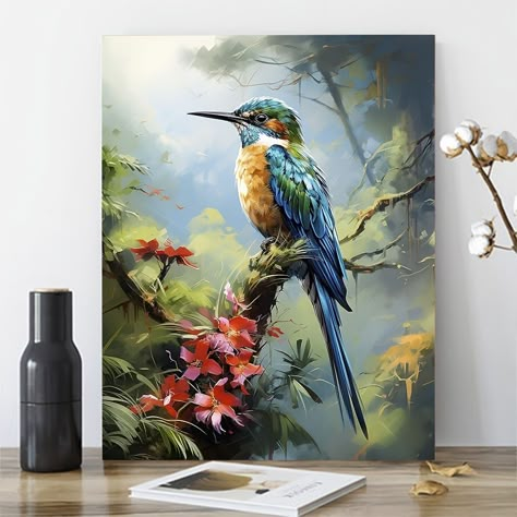 Animal Canvas Paintings, Bird Paintings On Canvas, Swan Painting, African Art Paintings, Beautiful Art Paintings, Landscape Paintings Acrylic, Landscape Art Painting, Art Painting Gallery, Painting Art Lesson