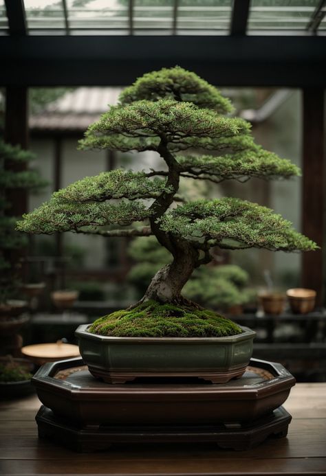 Bonsai Trees Are So Beautiful#pikbest##Photo Bonsai Tree Aesthetic, Banzai Tree, Large Bonsai Tree, Willow Bonsai, Bonsai Collection, Plants Wallpaper, Bonsai Tree Types, Digital Decorations, Bonsai Styles