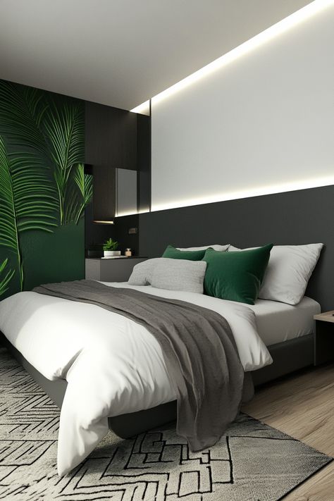 Create a dreamy green and gray bedroom aesthetic! This color pairing offers a soothing and sophisticated vibe, perfect for a bedroom haven. Explore 27 beautiful designs featuring a range of styles, from minimalist and modern to cozy and eclectic. Find your perfect green and gray bedroom aesthetic! Light Green And Grey Bedroom, Green Gray Bedroom, Gray Bedroom Aesthetic, Green And Gray Bedroom, Green Reading Nook, Green Window Treatments, Green And Grey Bedroom, Gray Bedroom Ideas, Green Nightstands