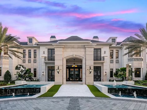 9200 Rockybrook Way, Delray Beach, FL 33446 | Zillow Florida Beach Homes, Miami Mansion, Castle House Design, Big Mansions, Florida Mansion, Beach Mansion, Homes Of The Rich, Mansion Exterior, Stone Creek