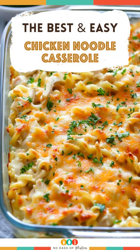 Chicken Noodle Casserole Chicken Egg Noodle Casserole, Easy Chicken Noodle Casserole, Egg Noodle Casserole, Best Spaghetti Recipe, Chicken Noodle Casserole Recipe, Egg Noodle Recipes, Noodle Casserole Recipes, Comforting Dinner, Chicken Noodle Casserole