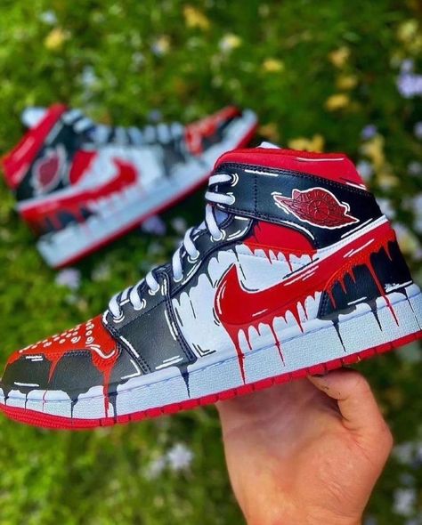 🔥 Air Force 1 🔥 (@af1.beasts) • Instagram photos and videos Customising Shoes, Air Jordan 1 Red And Black, Lacing Techniques, Air Jordan 1 Red, Red Drip, Jordan 1 Red, Shoe Lacing, Custom Air Jordan 1, Fire Shoes