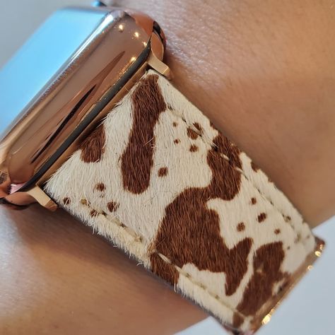 Cow Print Apple Watch Band, Western Apple Watch Band, I Watch Bands, Western Apple Watch, Best Apple Watch Bands, Western Things, Cute Apple Watch Bands, Iphone Watch Bands, Custom Apple Watch Bands