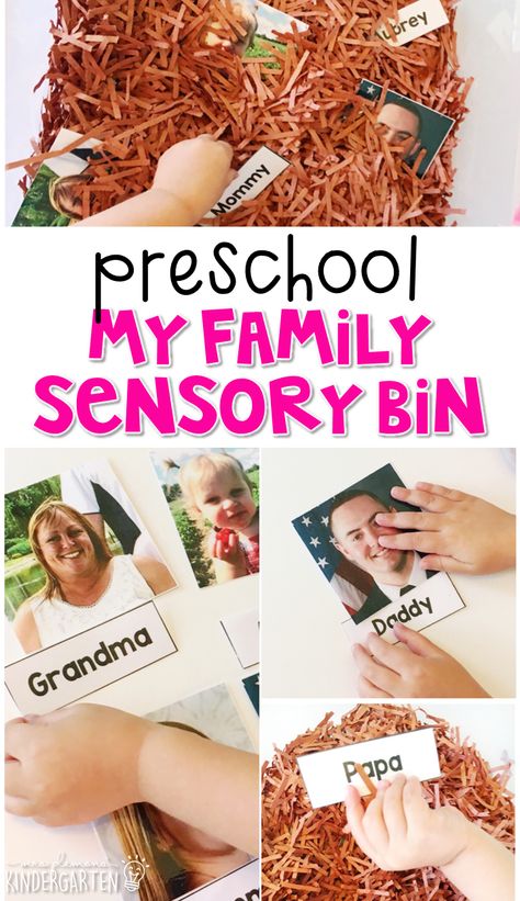 We LOVE this my family sensory bin for our all about me theme. Great for tot school, preschool, or even kindergarten! Preschool My Family, Family Sensory Bin, Preschool All About Me, Family Crafts Preschool, All About Me Theme, Preschool Family Theme, All About Me Preschool Theme, Me Preschool Theme, Family Activities Preschool