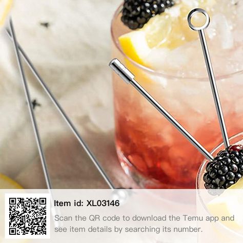 Cocktail Skewers, Olive Appetizer, Fruit Sticks, Metal Skewers, Small Appetizers, Temu App, Night At Home, Creative Decoration, Cocktail Picks