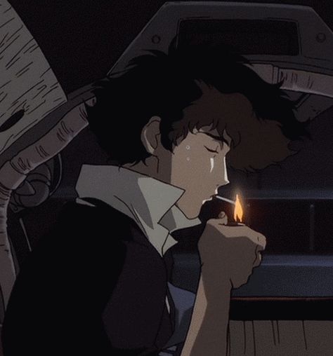 Jet Black Cowboy Bebop, Live Gif, Miss The Old Days, Pfp Gif, Spike Spiegel, Icon Gif, Anime Gifs, Above The Clouds, Cowboy Bebop