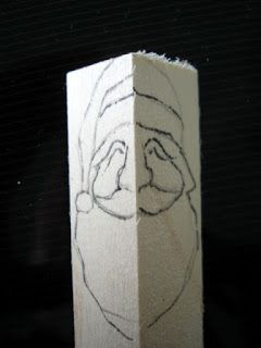 Wood Whittling Faces, Wood Carved Santa Ornaments, Whittling Patterns Beginner, Wood Carving Patterns For Beginners, Wood Carving Ideas Beginner, Wood Carving Patterns Free, Wood Whittling, Whittling Patterns, Christmas Carvings