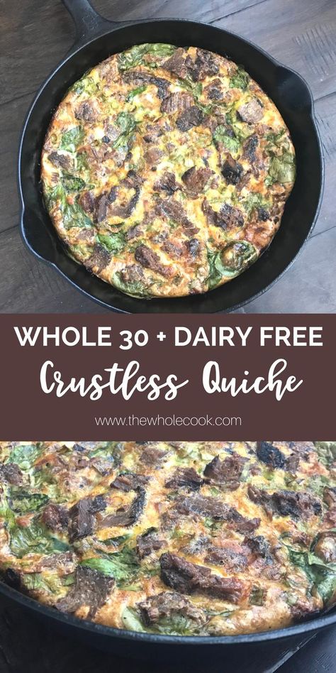 Dairy Free Quiche, Brisket Leftovers, Dairy Free Quiche Recipes, Quiche Recipes Healthy, Keto Quiche, Keto Thanksgiving, Whole 30 Breakfast, Dairy Free Breakfasts, Breakfast Quiche