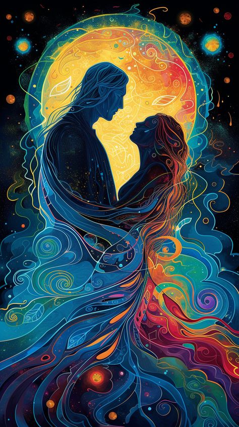 Divine Love Art, Third Party Relationship, Flame Illustration, Soulmate Art, Divine Aesthetic, Karmic Relationship, Unending Love, Twin Flame Art, The Moment You Realize