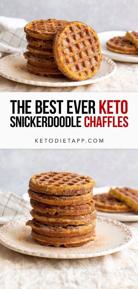 #NoCarbDietIdeas Keto Snickerdoodles, Sweet Chaffles, Keto Waffles, Chaffle Recipes, Keto Chaffles, Keto Chaffle, Breakfast Low Carb, Keto Brownies, Keto Cheesecake