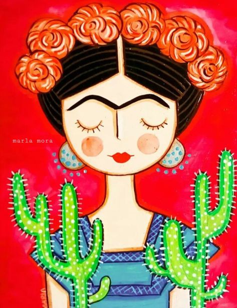 Viva la vida! 🌵 Frida Drawing, Frida Kahlo Drawing, Mexican Art Painting, Frida Kahlo Paintings, Line Tattoo Ideas, Kahlo Paintings, Wonderland Artwork, Decoupage Decor, Frida Art