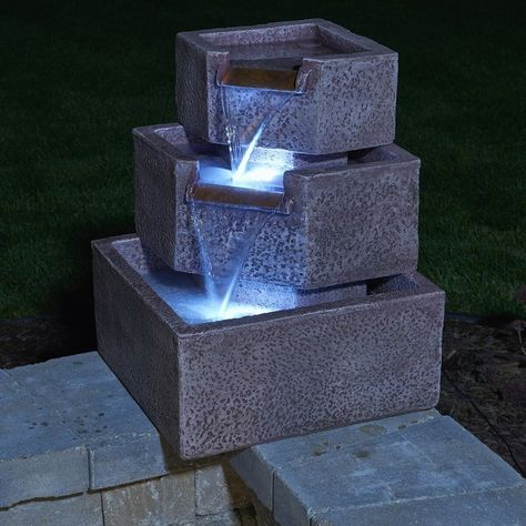 Outdoor Corner Fountains - Ideas on Foter Corner Fountain Ideas, Corner Fountain, Solar Pond, Fountain Ideas, Solar Lights Diy, Solar Lights Outdoor, Pond Fountains, Waterfall Fountain, Emoji Photo