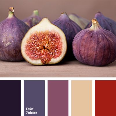 Color of ripe figs, it can still be called aubergine, suit those who like dark colors in interior design. But use this palette carefully, that would not go In Color Balance, Color Palette Ideas, Wall Living Room, Color Schemes Colour Palettes, Warm Palette, Palette Ideas, Design Seeds, Color Harmony, Color Balance