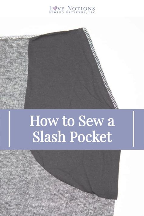 Sew Pockets, Sew A Dress, Slash Pocket, Things To Sew, Pocket Pattern, Sewing Notions, Learn To Sew, How To Sew, Sewing Tips