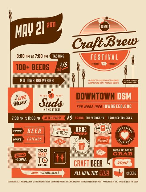 Iowa Craft Brew Festival poster by BaseMint Beer Exhibition, Expo Poster, Beer Festival Poster, Beer Promotion, Brew Fest, Beer History, Marketing Ads, Book Event, Craft Brew