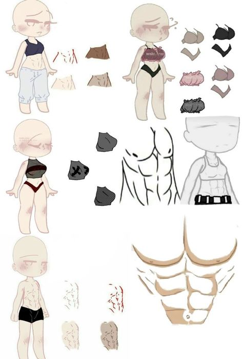 Gacha Custom Poses Couple, How To Draw Abs, Gacha Base Poses Cute, Drawing Face Expressions, Body Tutorial, Body Drawing Tutorial, Body Base Drawing, Characters Inspiration Drawing, Body Pose Drawing