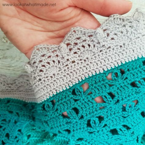 Whipsiderry Border Photo Tutorial and Chart ⋆ Look At What I Made Crochet Edging And Borders, Crochet Blanket Border, Crochet Blanket Edging, Crochet Border Patterns, Crochet Ball, Crochet Edging Patterns, Crochet Lace Edging, Crochet Stars, Crochet Dishcloths