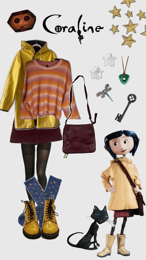 Coraline Costume, Coraline Aesthetic, Pretty Halloween Costumes, Dress Home, Cool Halloween Costumes, Coraline, Tim Burton, Halloween Kids, Halloween Costumes