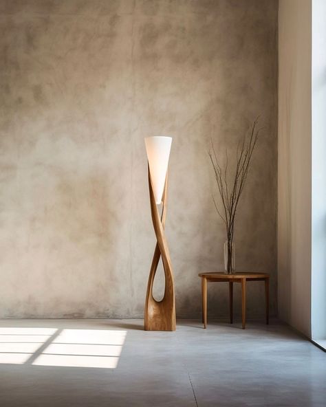 Wooden Sculptural Floor Lamp Home Yoga Room, Cnc Furniture Plans, Wooden Lamps Design, Wood Lamp Design, Chair Design Wooden, Stylish Floor Lamp, Unique Furniture Design, Marble Furniture, Furniture Details Design