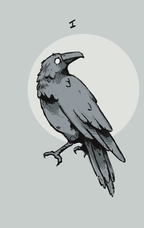 #drawing #art #crow #dark #comics Crow On Arm Reference, Raven Art Reference, Crow Art Reference, Raven Animal Art, Black Crow Drawing, Raven Crow Art, Raven Cartoon Bird, Raven Cartoon Drawing, Bird Drawings Sketches