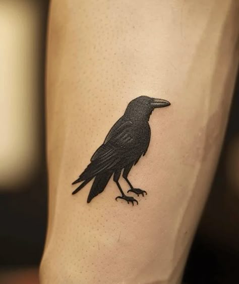 Thought And Memory Ravens Tattoo, Crow Tattoo Minimalist, Raven Forearm Tattoo, Simple Crow Tattoo, Simple Raven Tattoo, Stand By Me Tattoo, Small Crow Tattoo, Small Raven Tattoo, Black Raven Tattoo