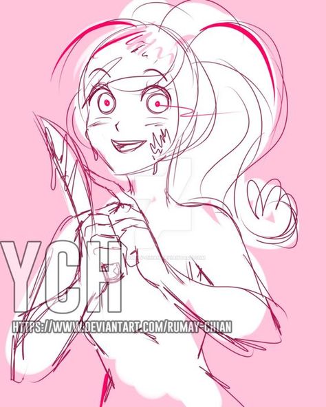 Yandere Base Pose Reference, Drawing Base Yandere, Ych Yandere, Yandere Pose Reference Drawing, Drawing Yandere, Yandere Poses Reference, Yandere Pose, Ych Poses, Draw Your Character