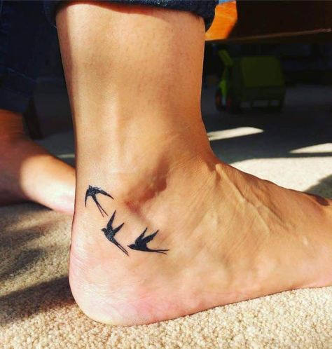 sparrow ankle tattoo Sparrow Ankle Tattoo, Guy Ankle Tattoo, Sparrow Tattoos For Women, Swallow Tattoos, Sparrow Tattoo Design, Swallow Tattoo Design, Swallow Bird Tattoos, Red Bird Tattoos, Places To Get Tattoos