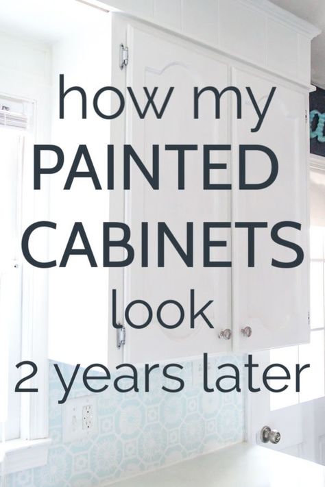 Painted Kitchen Cabinets, Cupboard Paint, Kitchen Cupboards Paint, Best Room, Painted Cupboards, Painted Cabinets, Two Years Later, Painted Kitchen, Old Cabinets