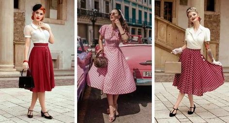 All About 40s Fashion: How to Recreate A 1940s Look Rosy The Riveter, 1940s Inspired Fashion, Valentines Banquet, Concert Costumes, 1950s Hair, Military Inspired Outfit, 40s Outfits, 1940s Fashion Women, 1940s Looks