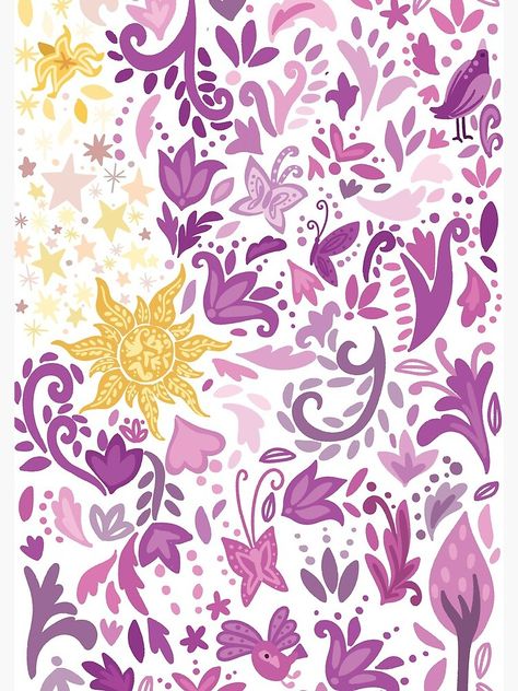 "Dreamer" Spiral Notebook for Sale by PixieMade | Redbubble Rapunzel Mural, Tangled Background, Tangled Room, Rapunzel Wallpaper, Tangled Flower, Tangled Wallpaper, Tangled Party, Tangle Pattern, Disney Background